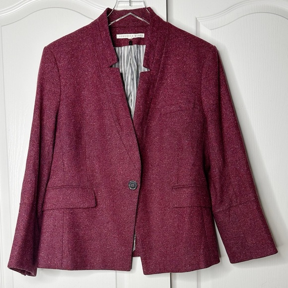 Veronica Beard Women Blazer Farley Wool Blend Berry Dickey Jacket - Picture 5 of 11
